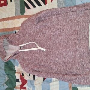 dip Maroon And Whit Stylish Hoodie